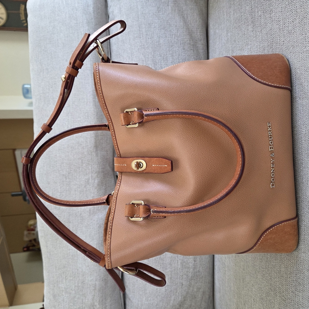 Dooney & Bourke Tan Brown Tote Structured Leather
